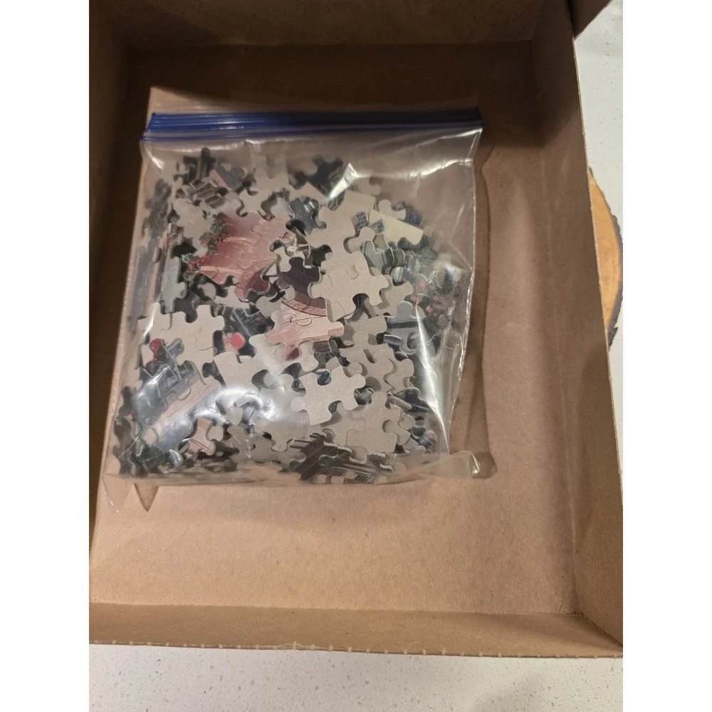Vintage Rainbow Works: Grand Rue, France 500 Piece Full Interlocking Puzzle Open